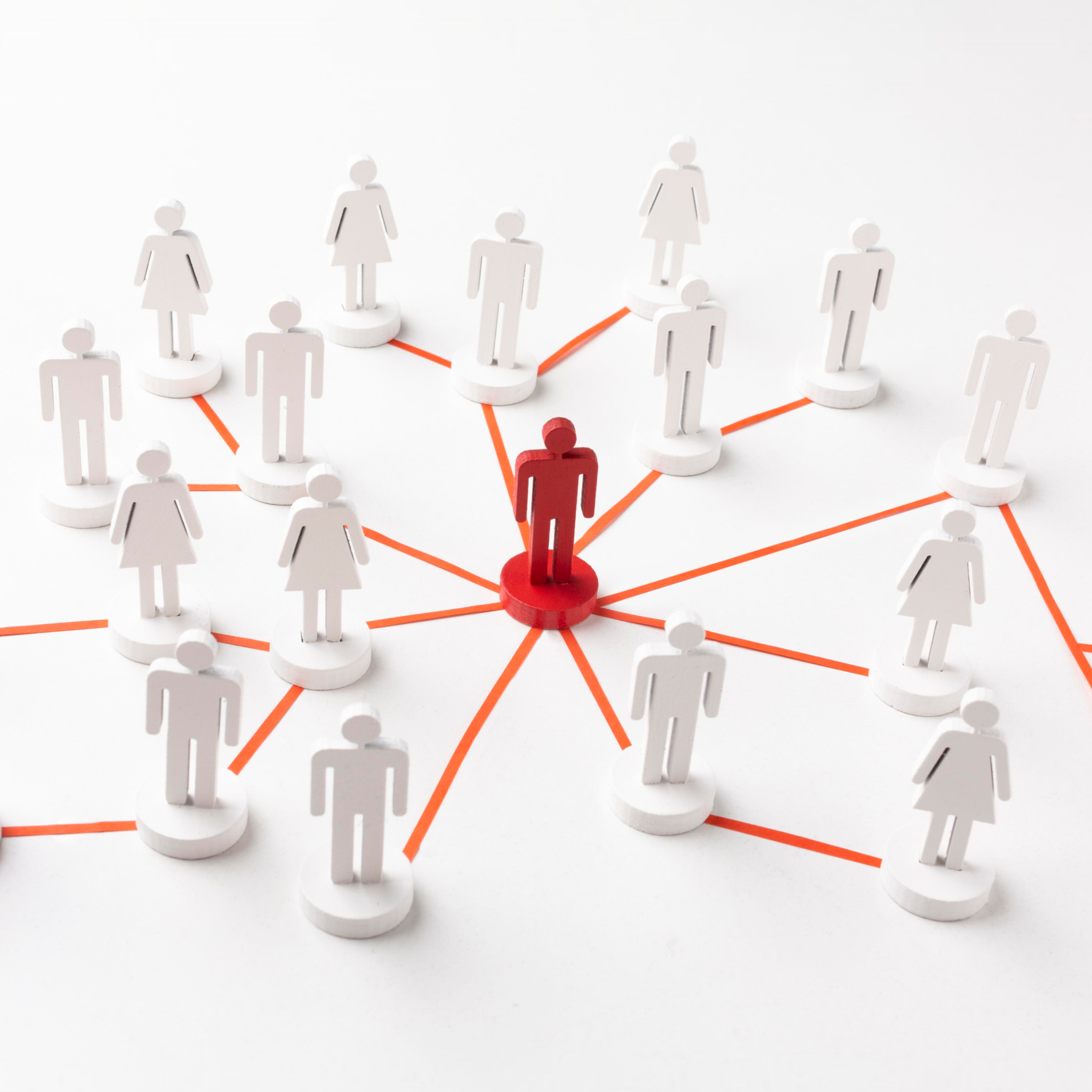 Network of connected logistics partners, illustrating collaboration and central coordination in global freight forwarding.